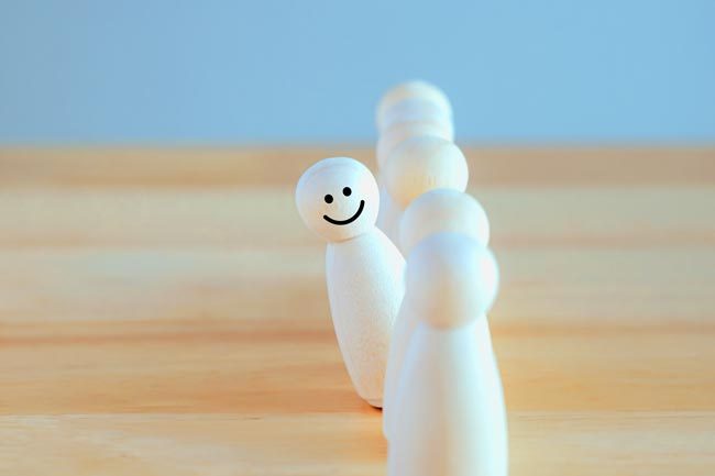 Lächelnde Spielfigur